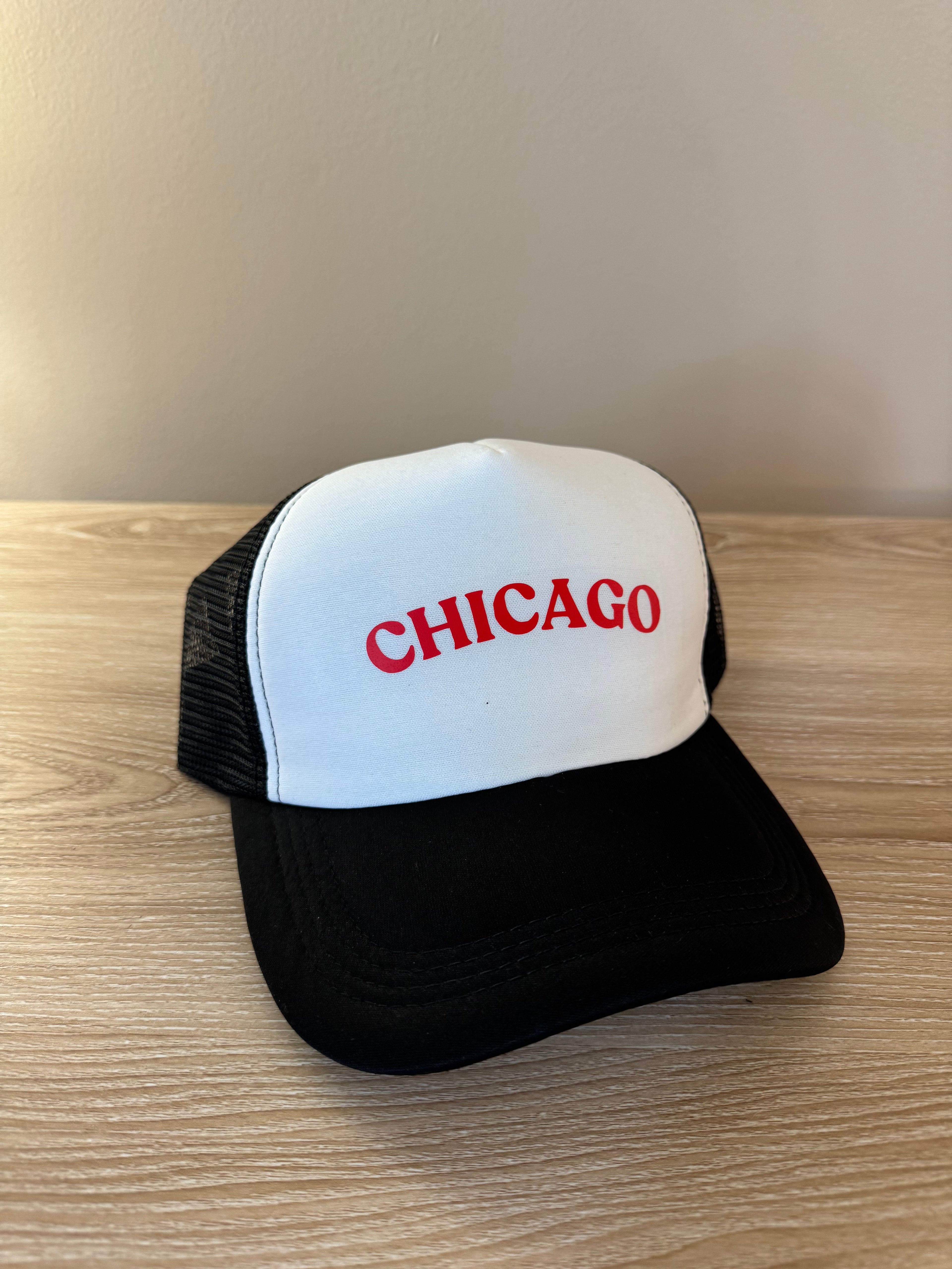 White & Black Trucker Hat