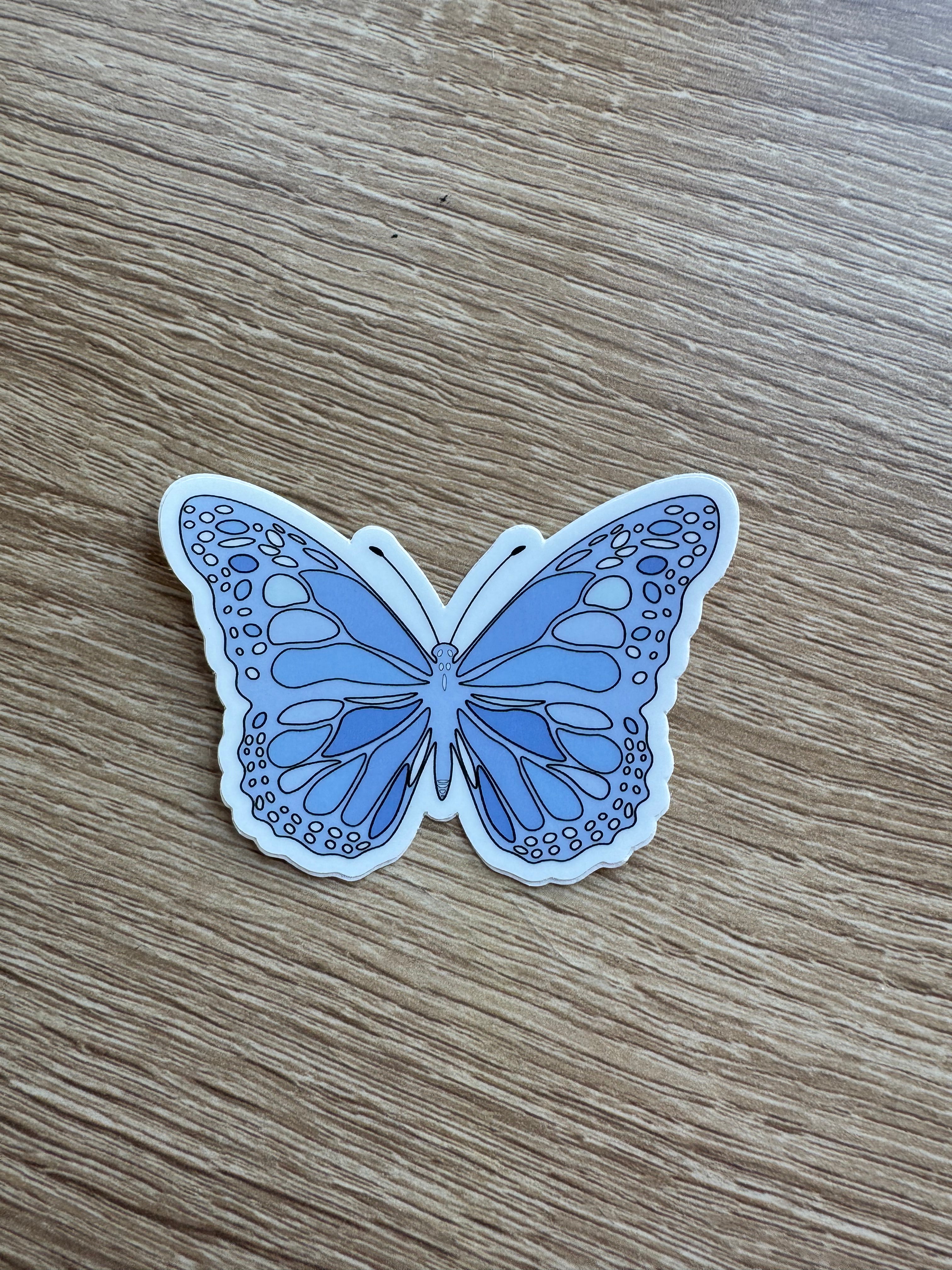 Blue Butterfly Sticker