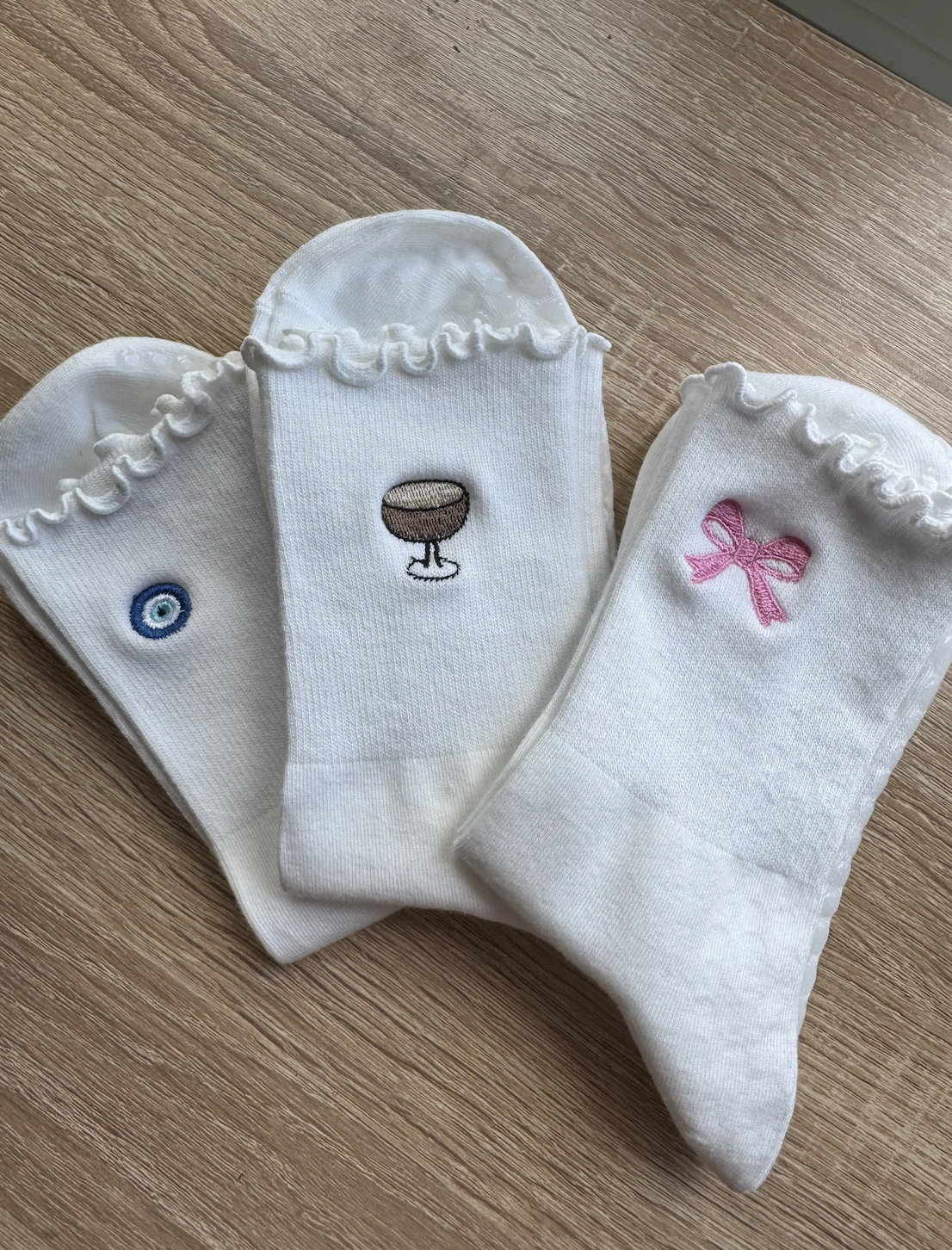 Embroidered Pilates Socks