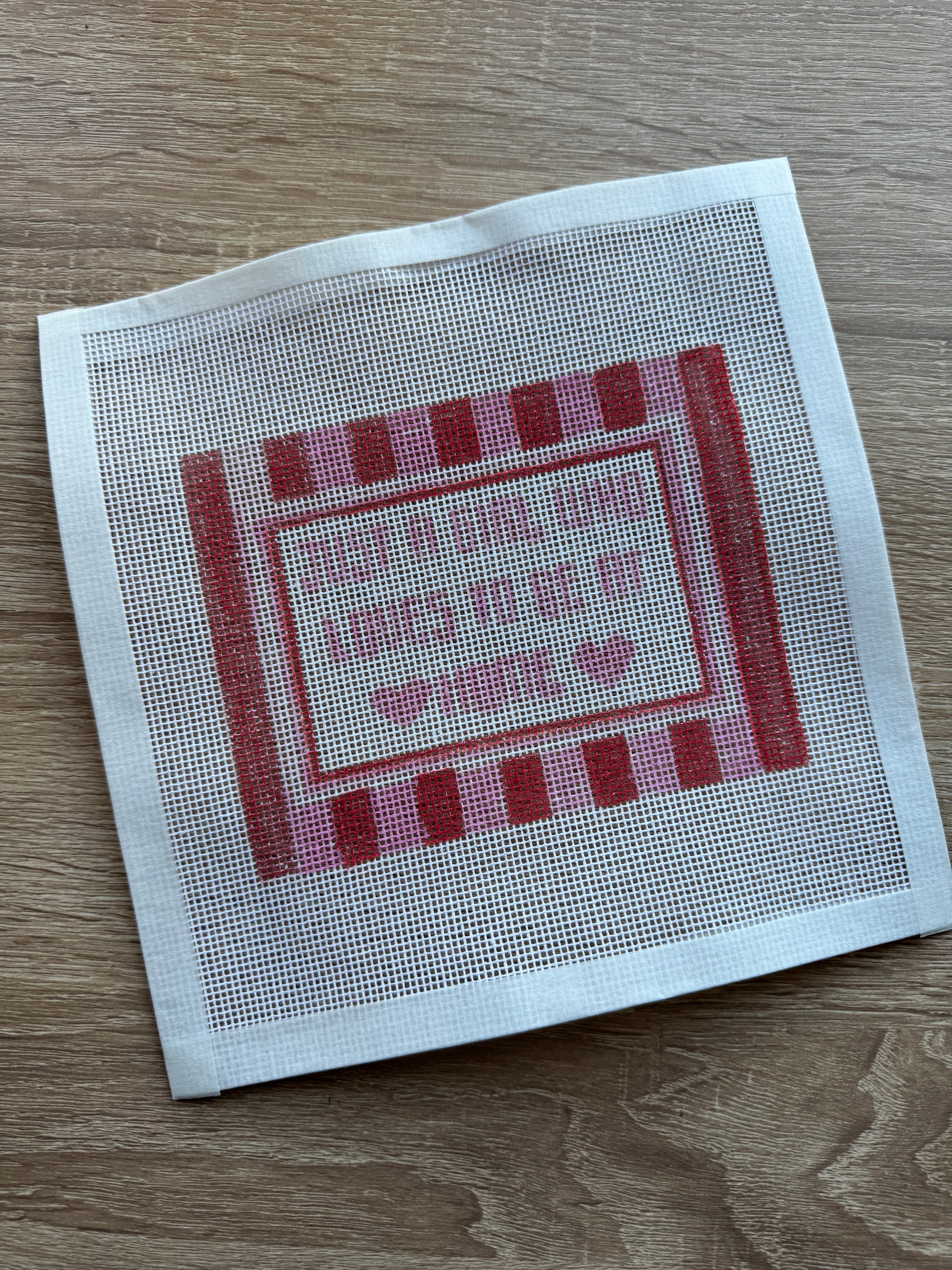 Just A Girl Who Loves to be at Home - 13 Mesh Needlepoint Canvas