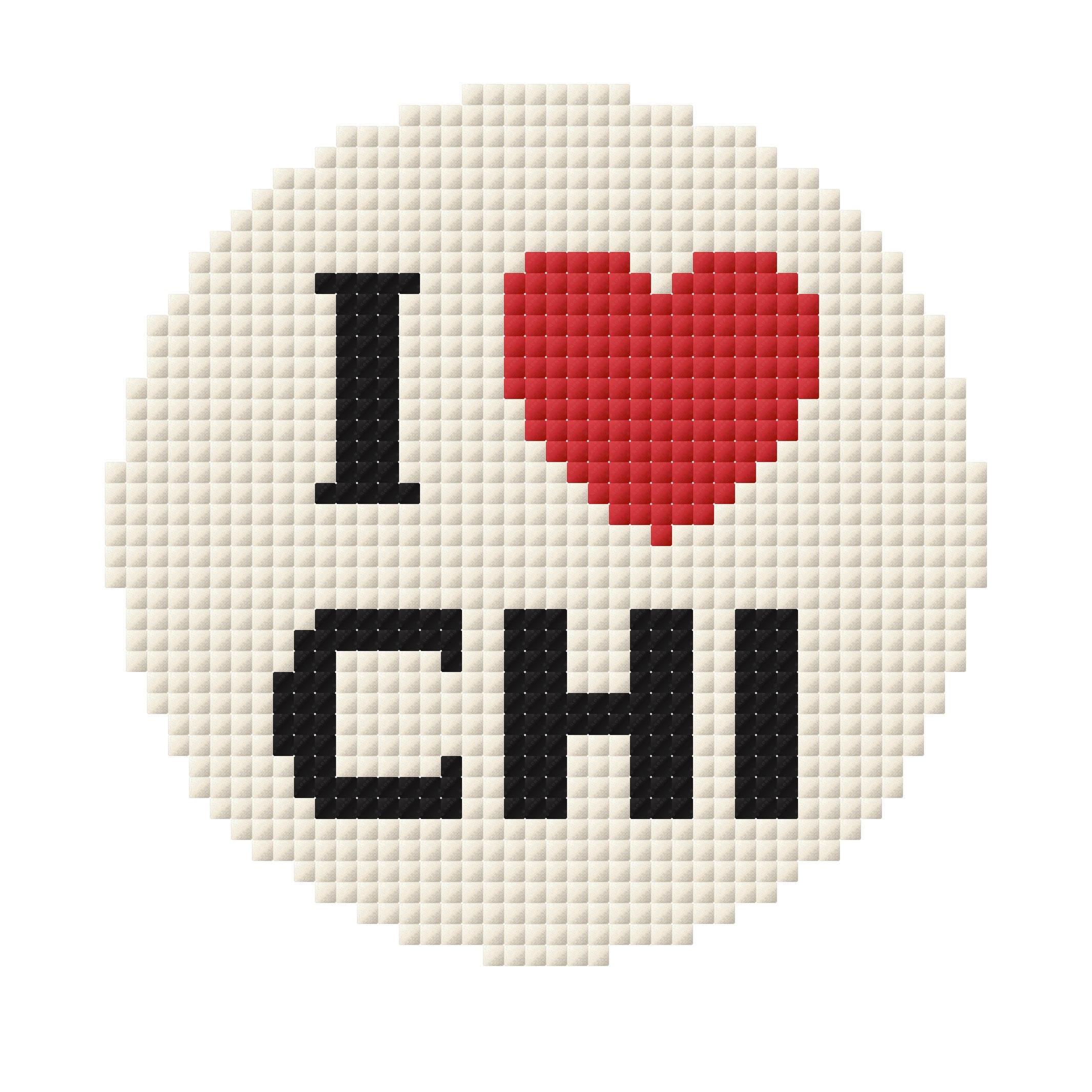 I Heart Chi - Needlepoint Digital Download