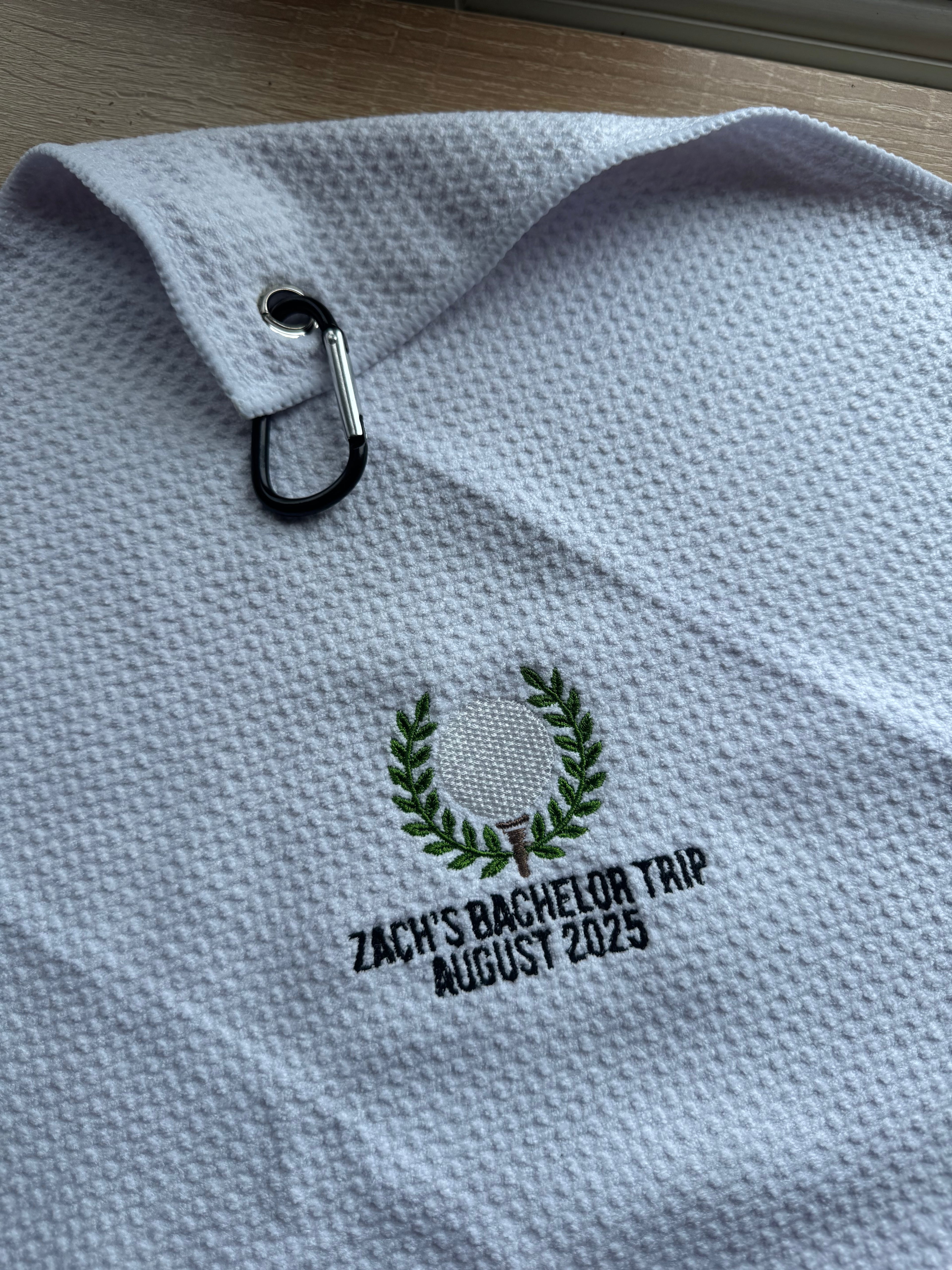 Embroidered Golf Towel - Golf Ball