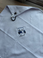 Embroidered Golf Towel - Golf Cart