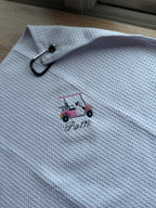 Embroidered Golf Towel - Golf Cart