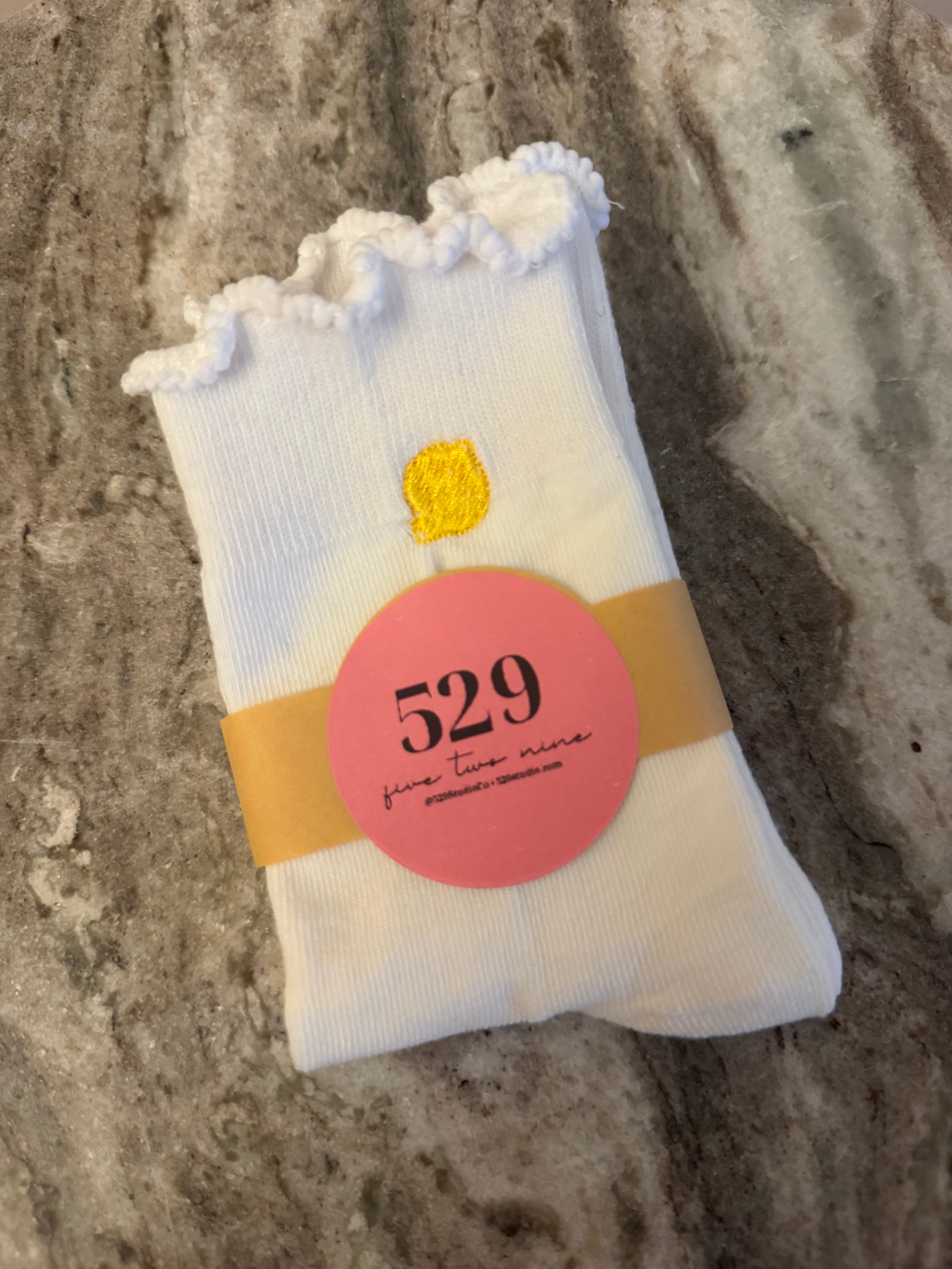 Lemon Pilates Socks