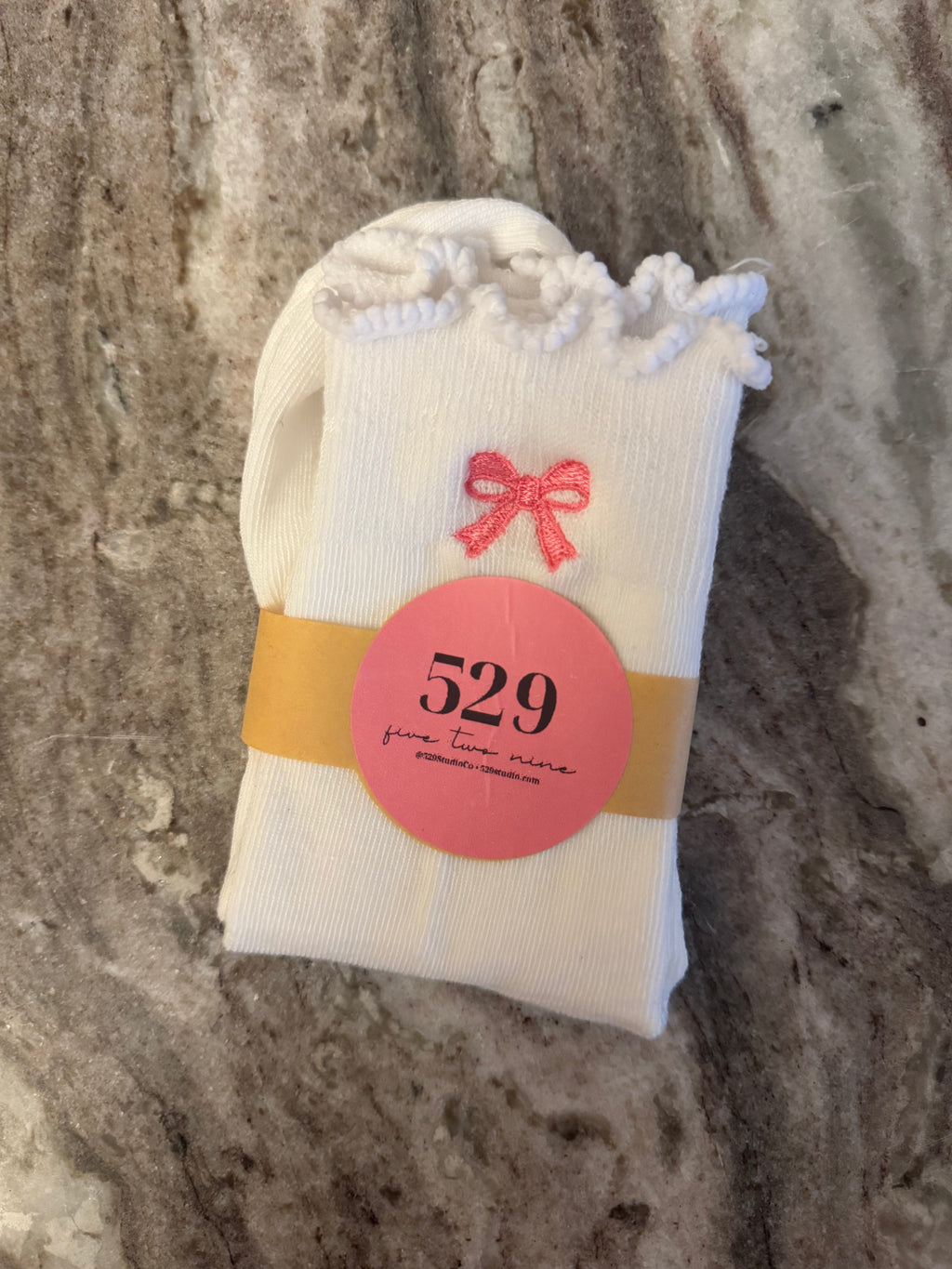 Bow Pilates Socks