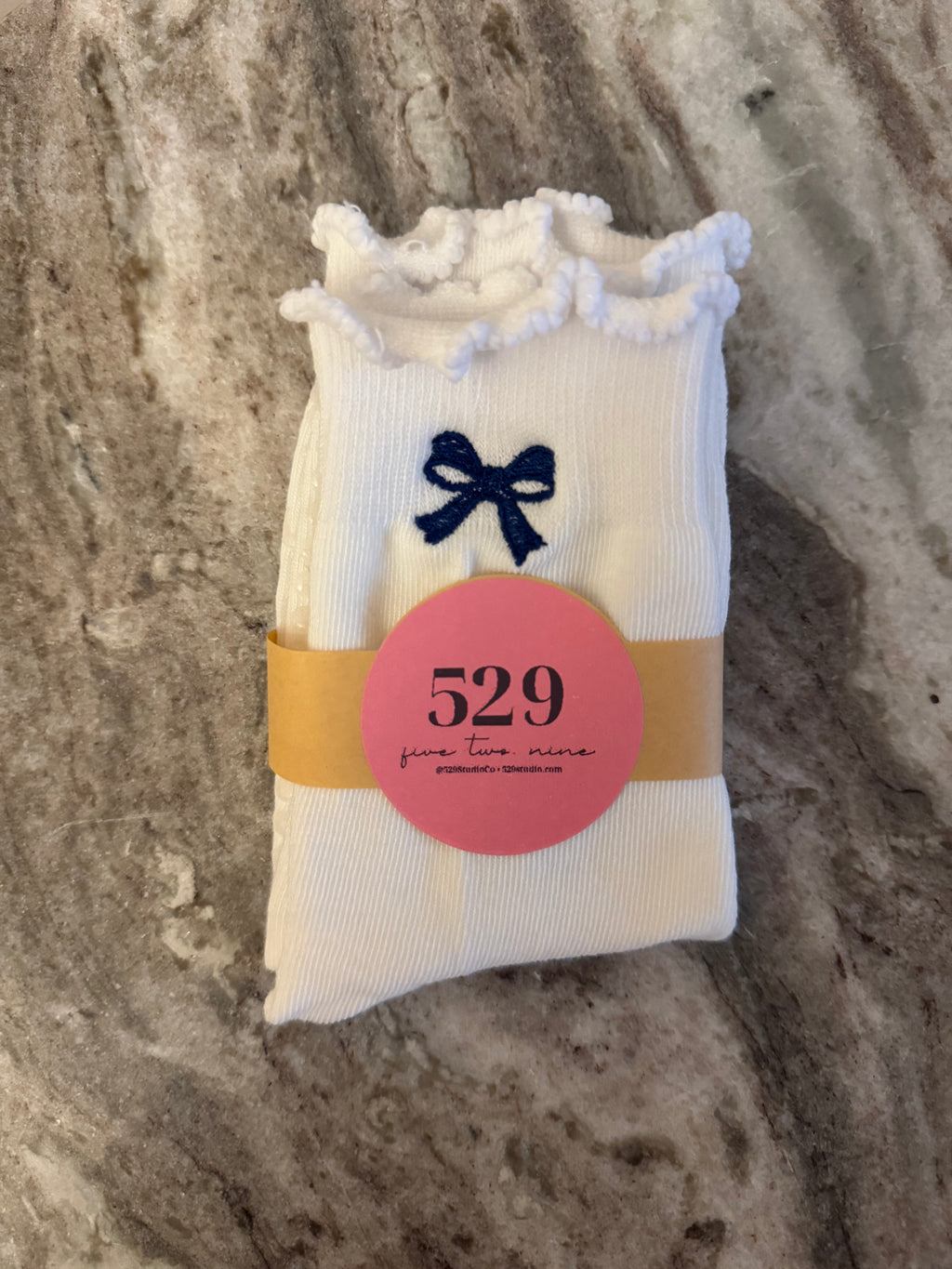 Bow Pilates Socks