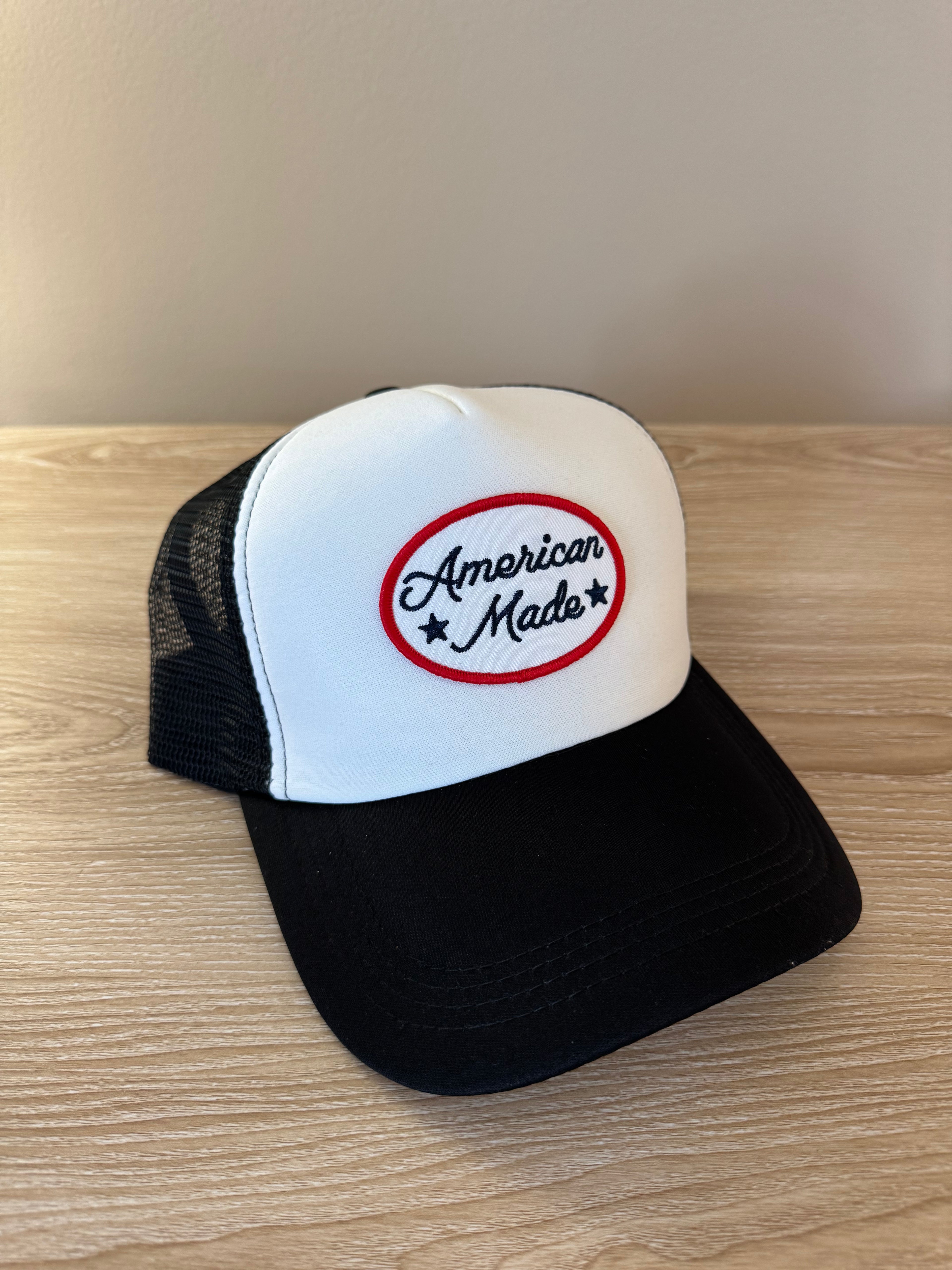 White & Black Trucker Hat