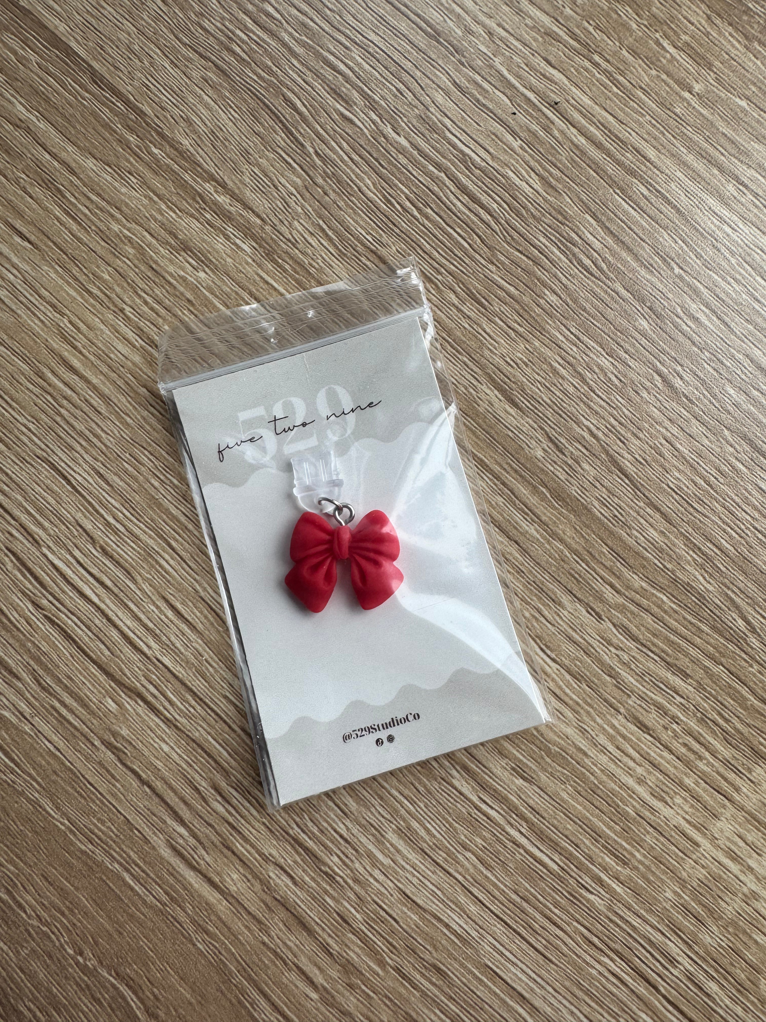 Kindle Charm - Red Bow