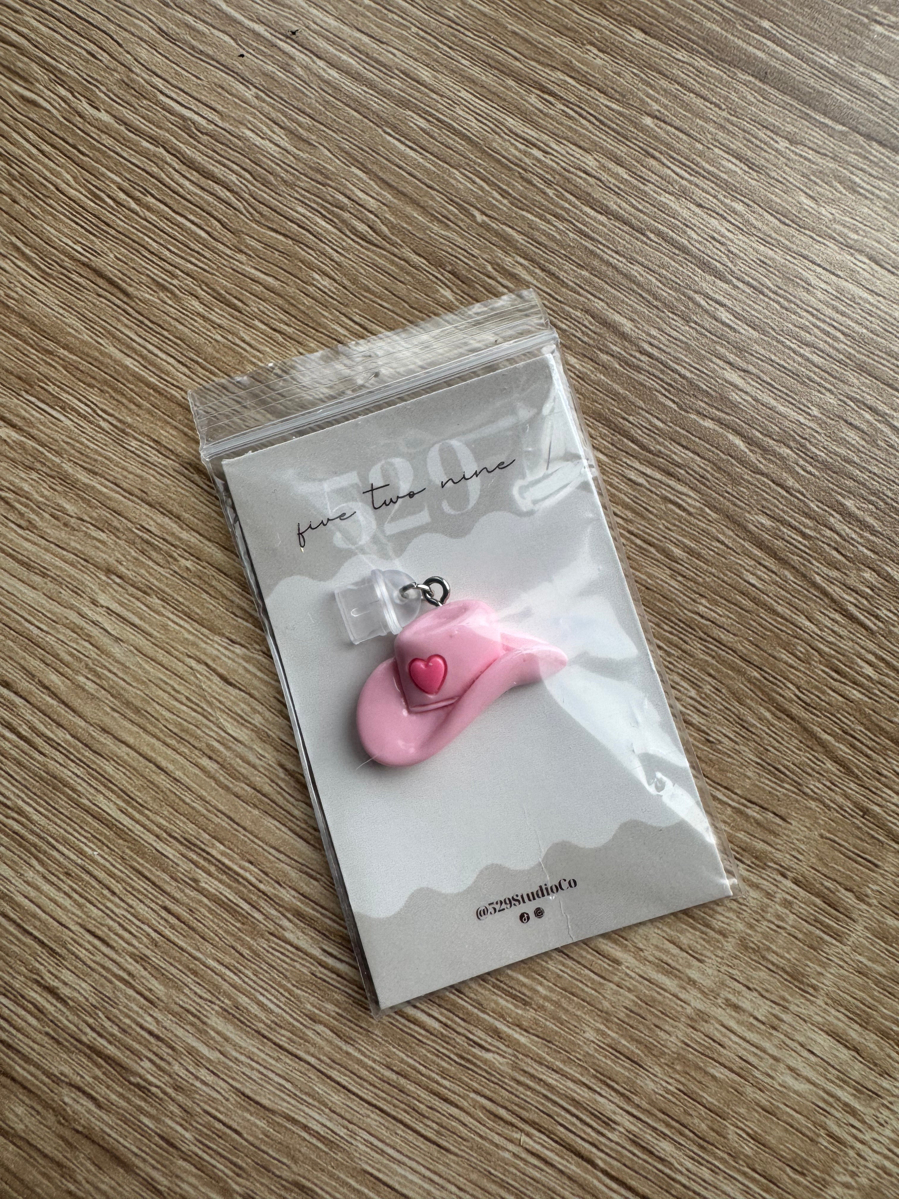 Kindle Charm - Pink Cowgirl Hat