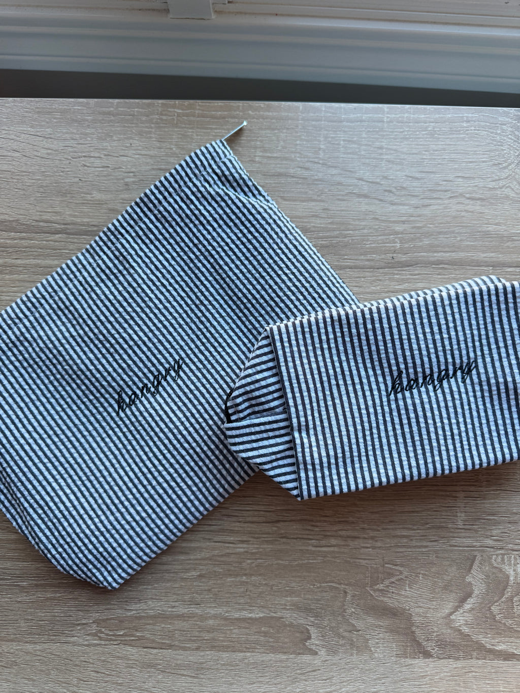 Seersucker Cosmetic Pouches