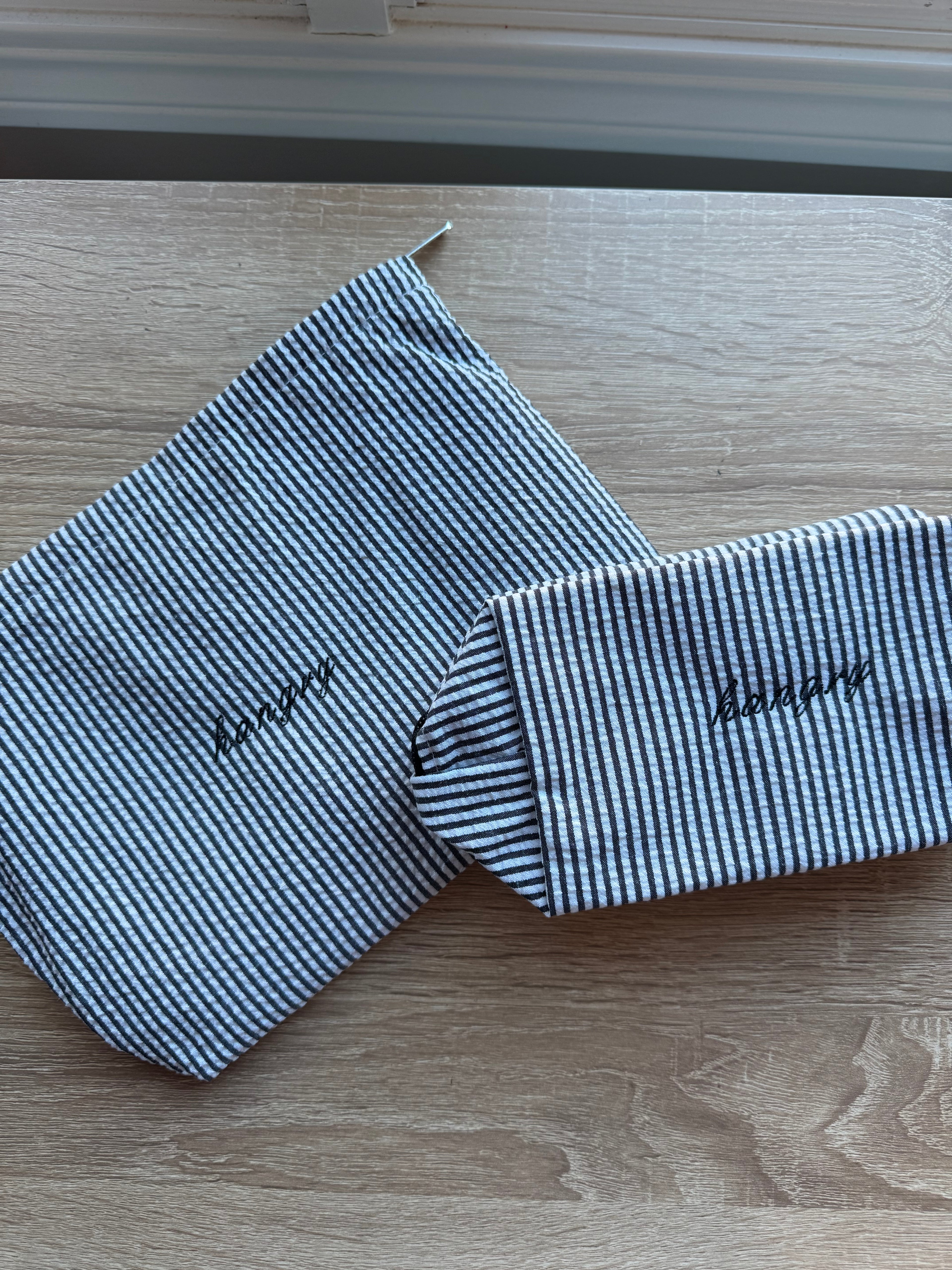 Seersucker Cosmetic Pouches
