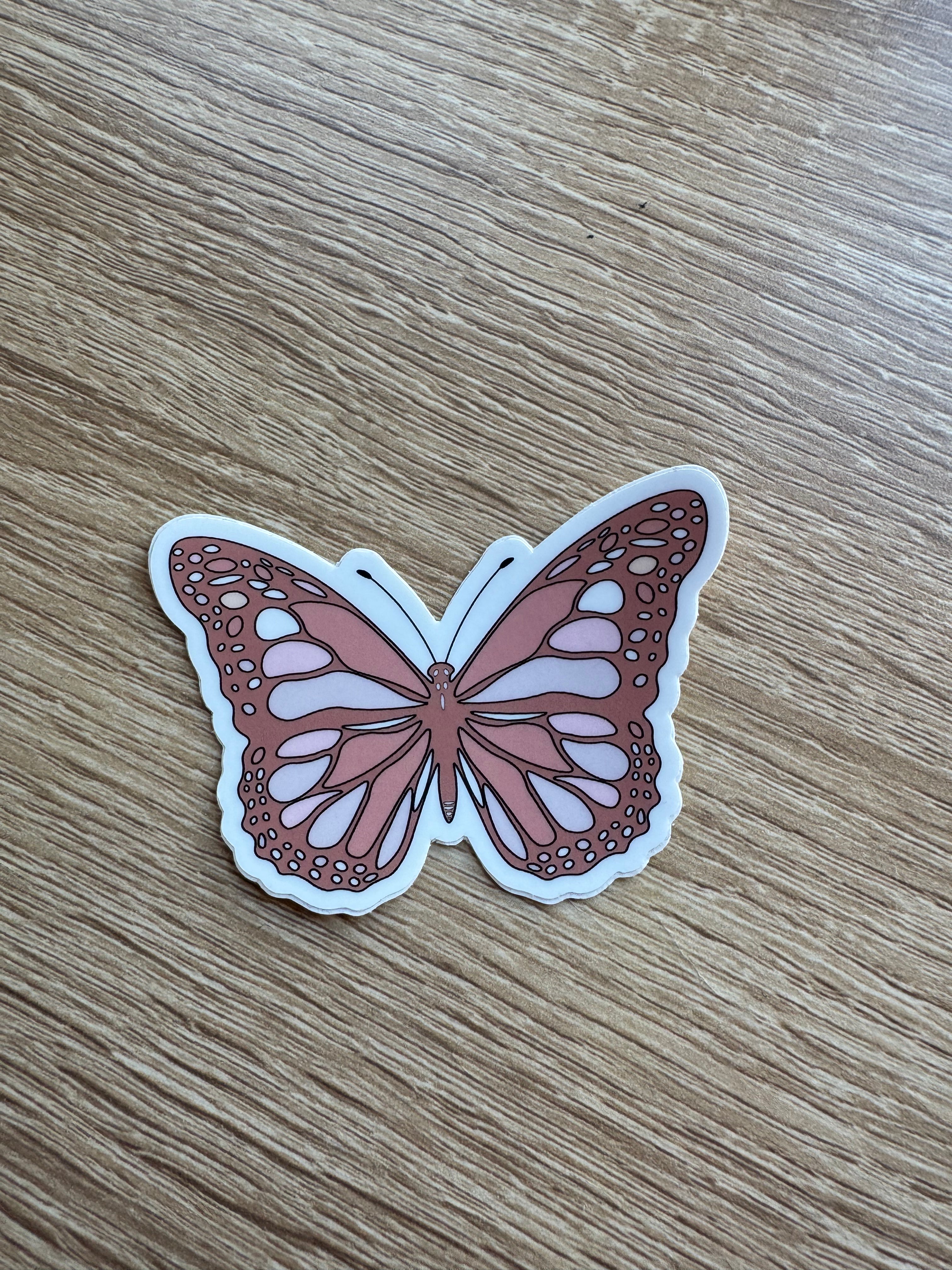Pink Butterfly Sticker