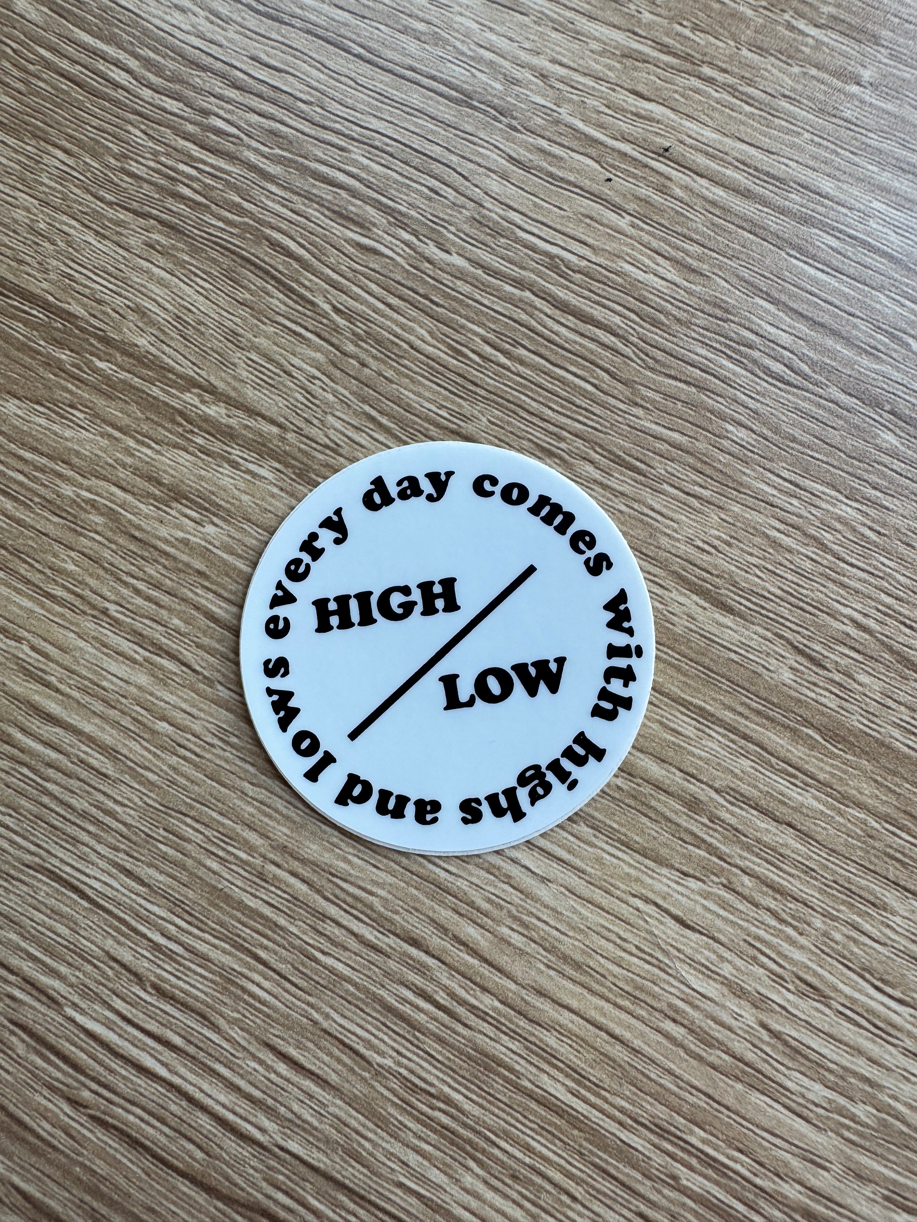 High/Low Sticker