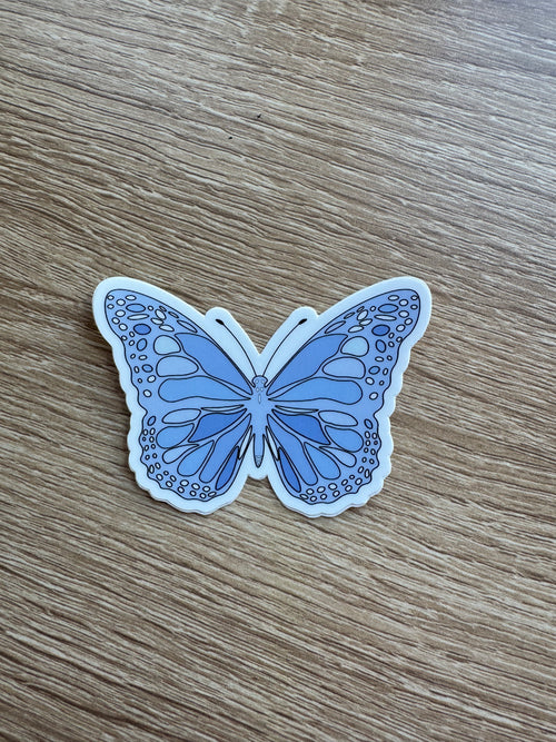 Blue Butterfly Sticker