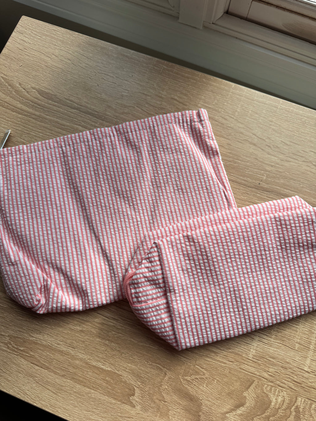 Seersucker Cosmetic Pouches