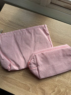 Seersucker Cosmetic Pouches