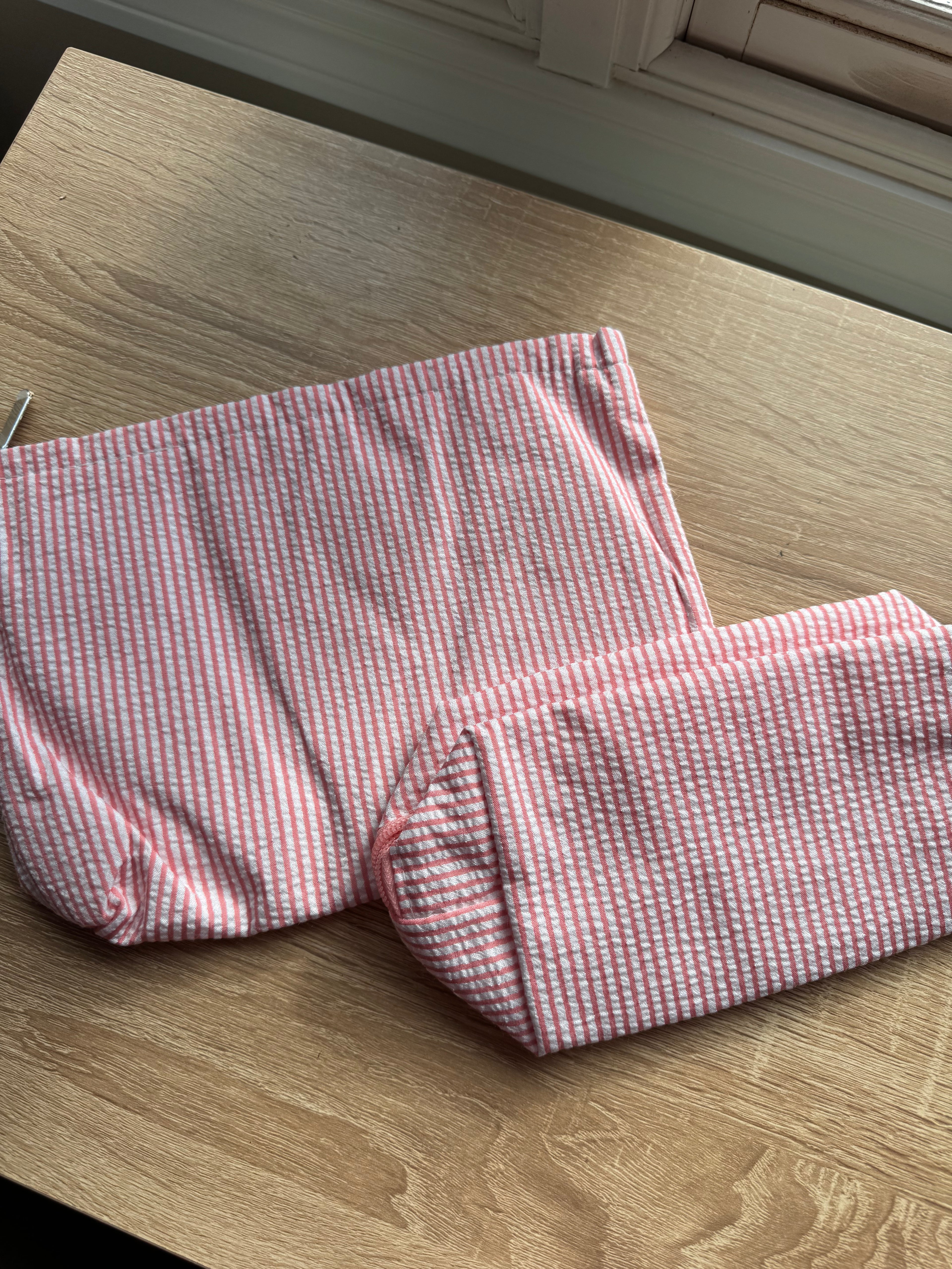 Seersucker Cosmetic Pouches