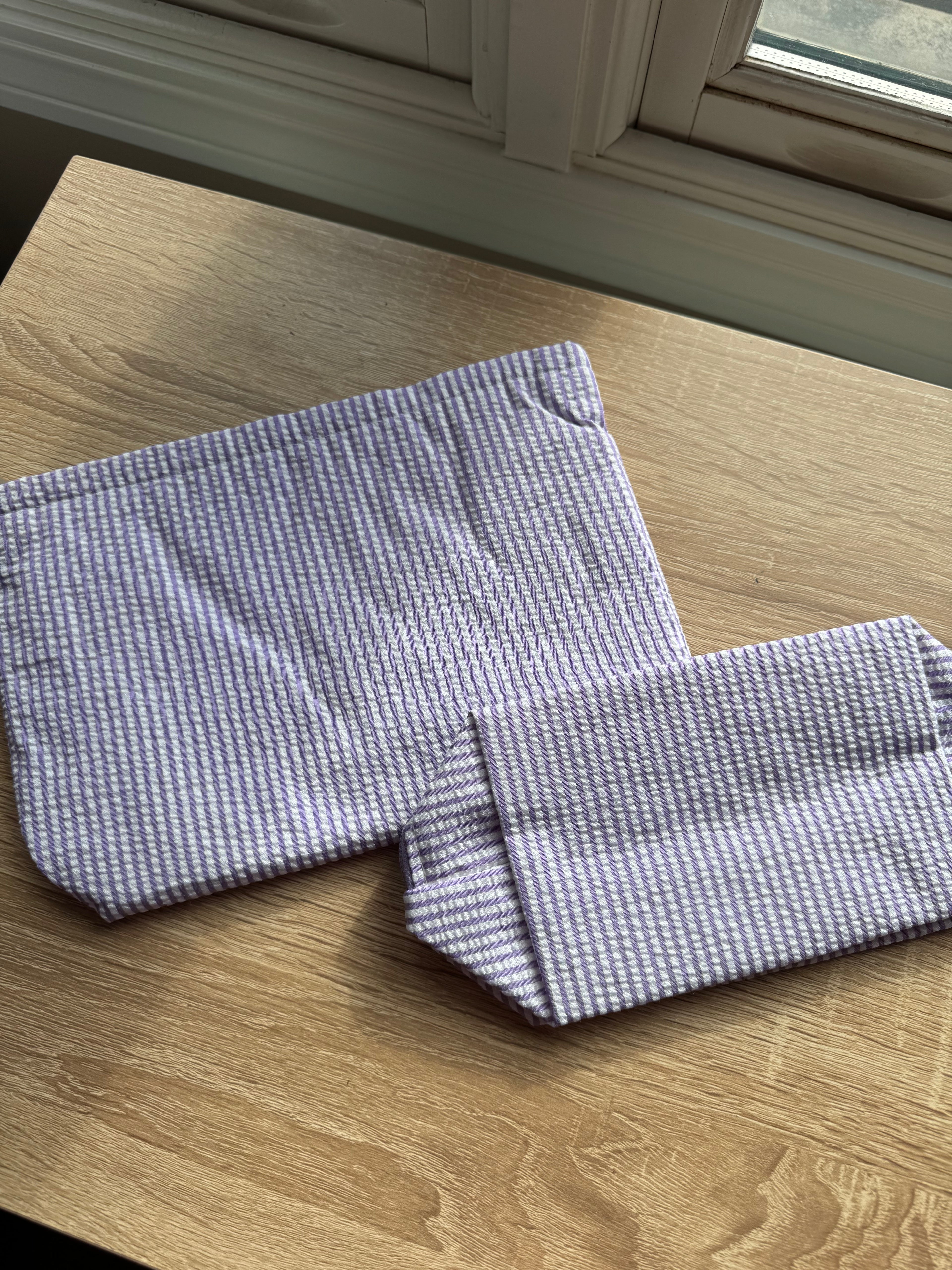 Seersucker Cosmetic Pouches