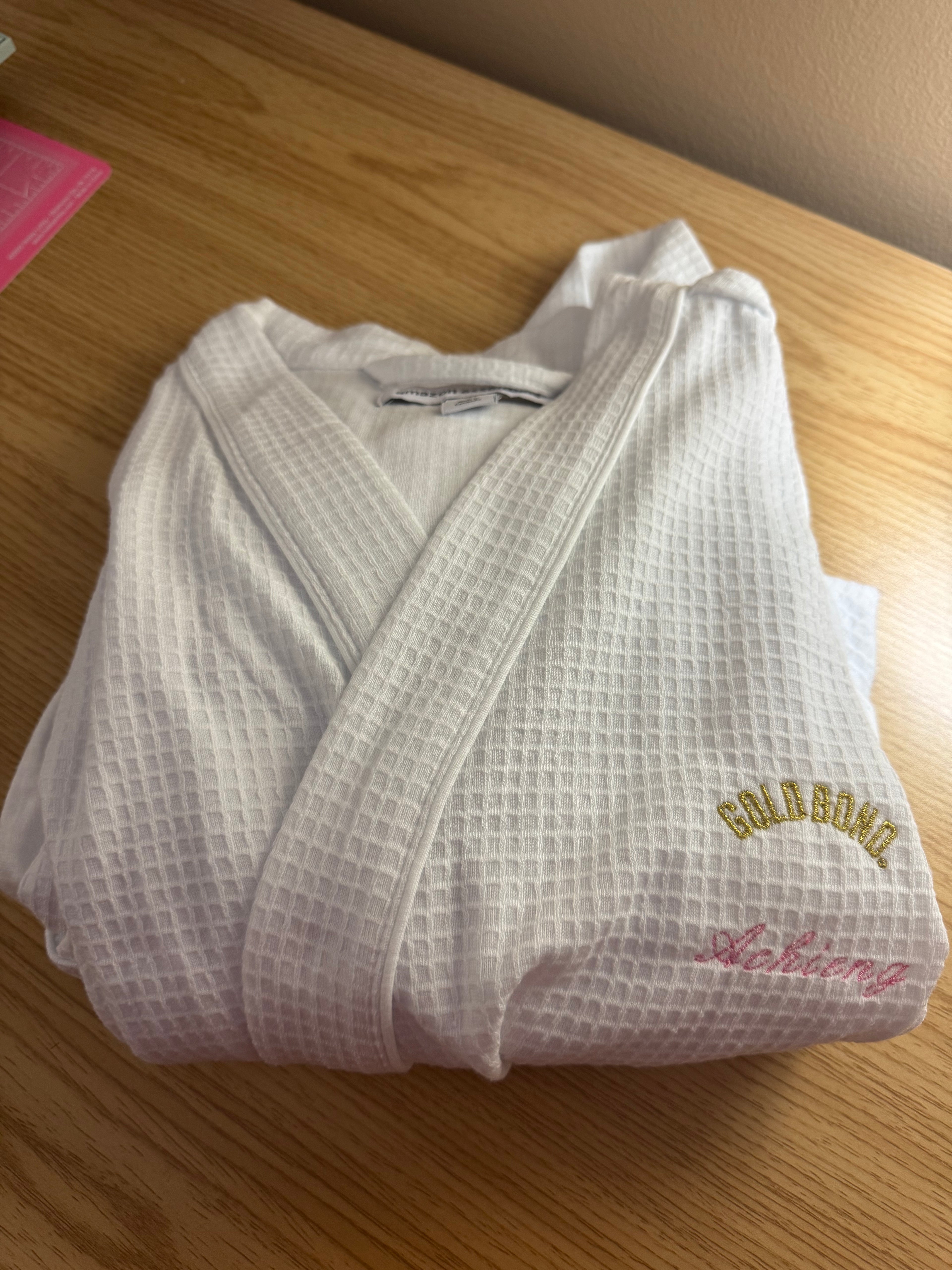 Custom Waffle Robe - Gold Bond