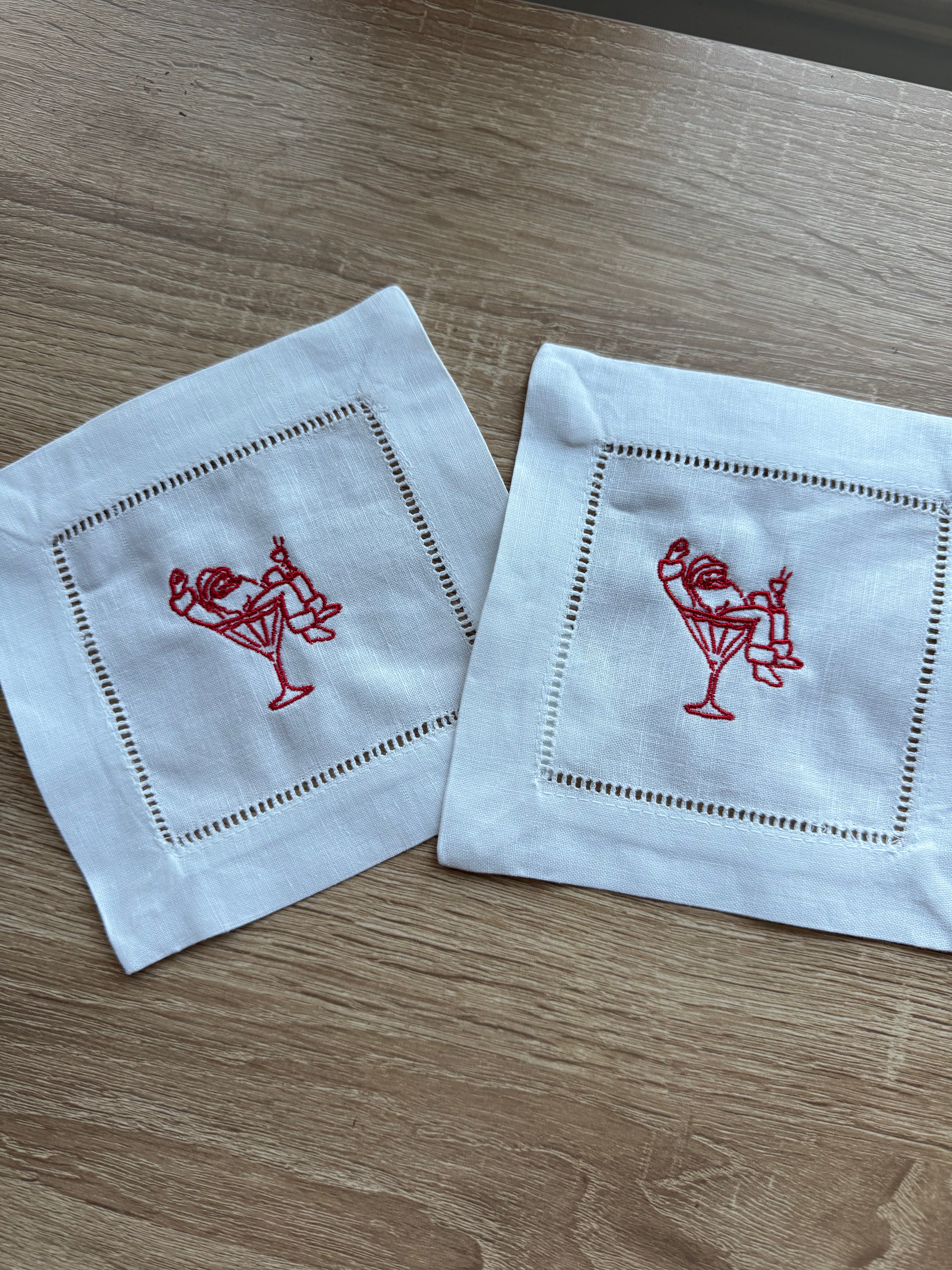 Santa Martini Cocktail Napkins