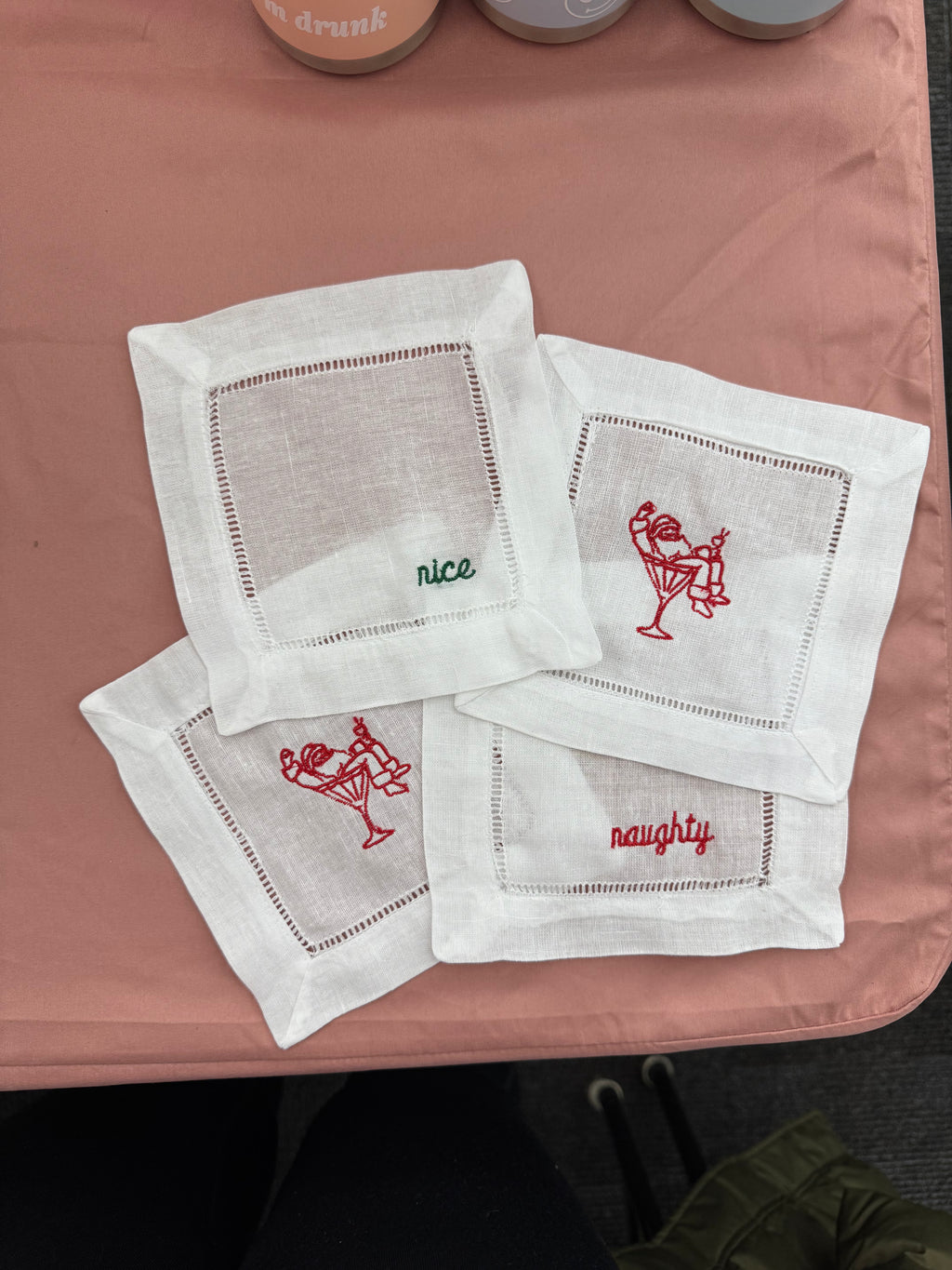 Set of 4 Cocktail Napkins - Ready to Ship