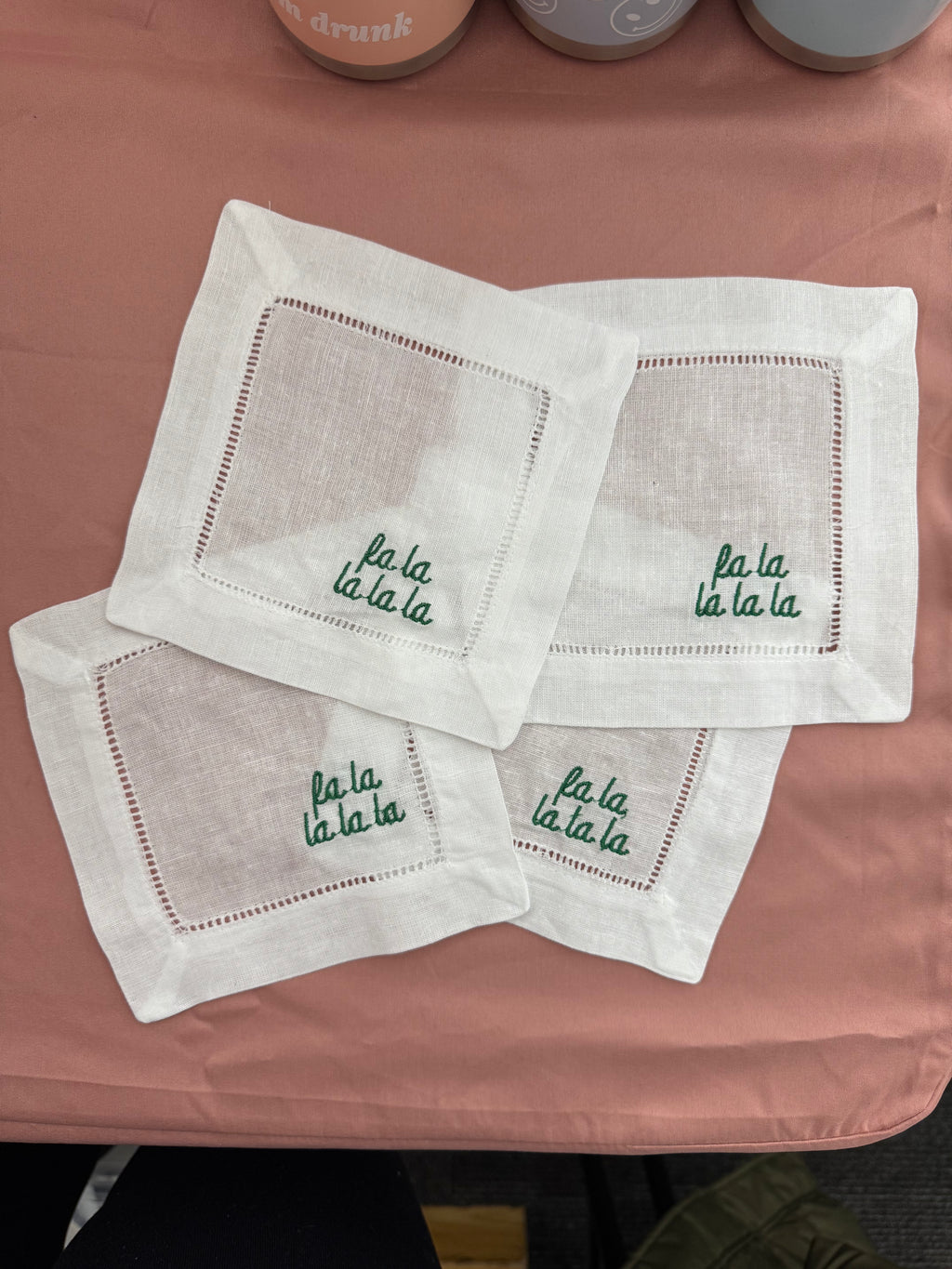 Set of 4 Cocktail Napkins - Ready to Ship