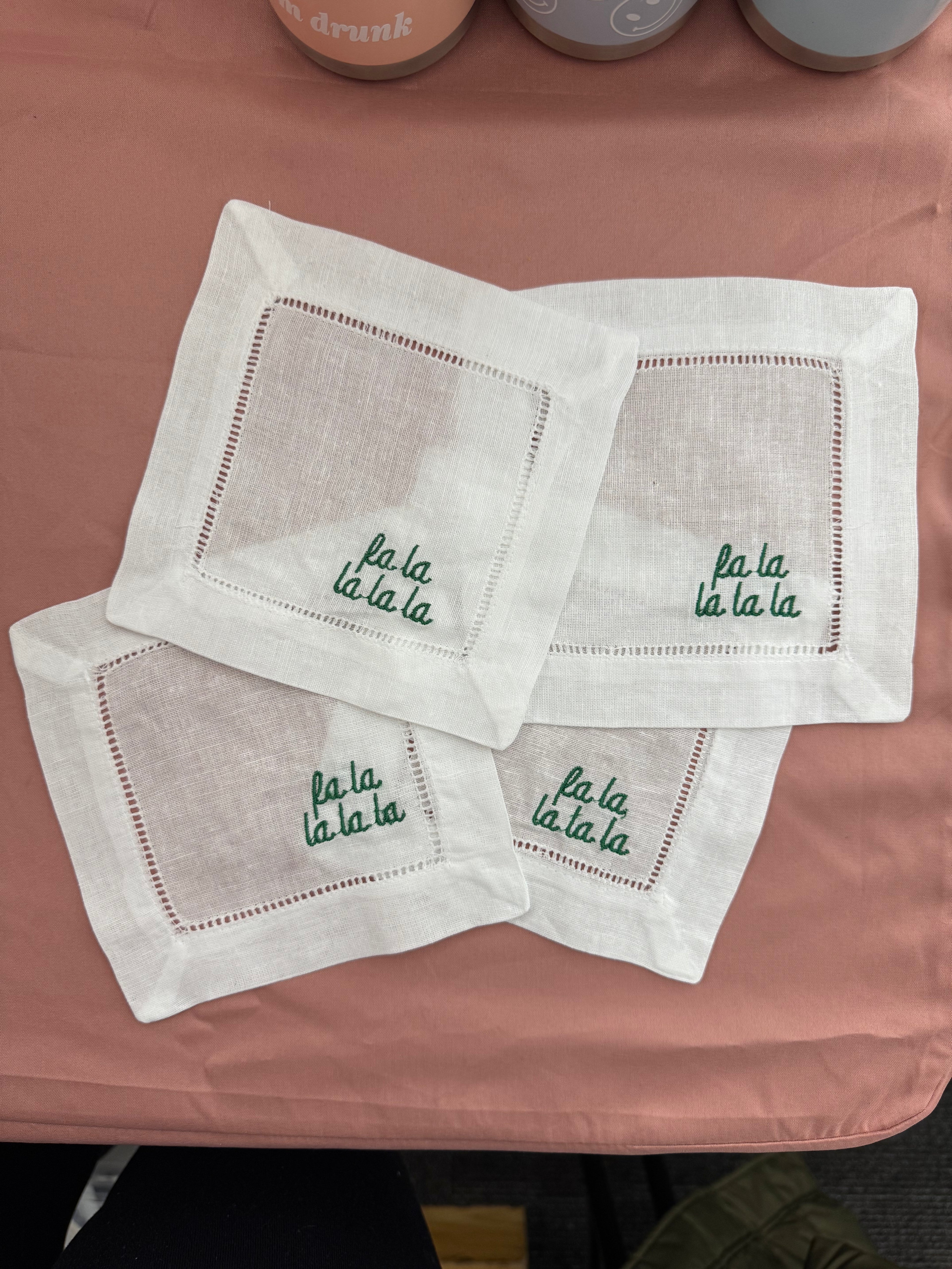 Set of 4 Cocktail Napkins - Ready to Ship