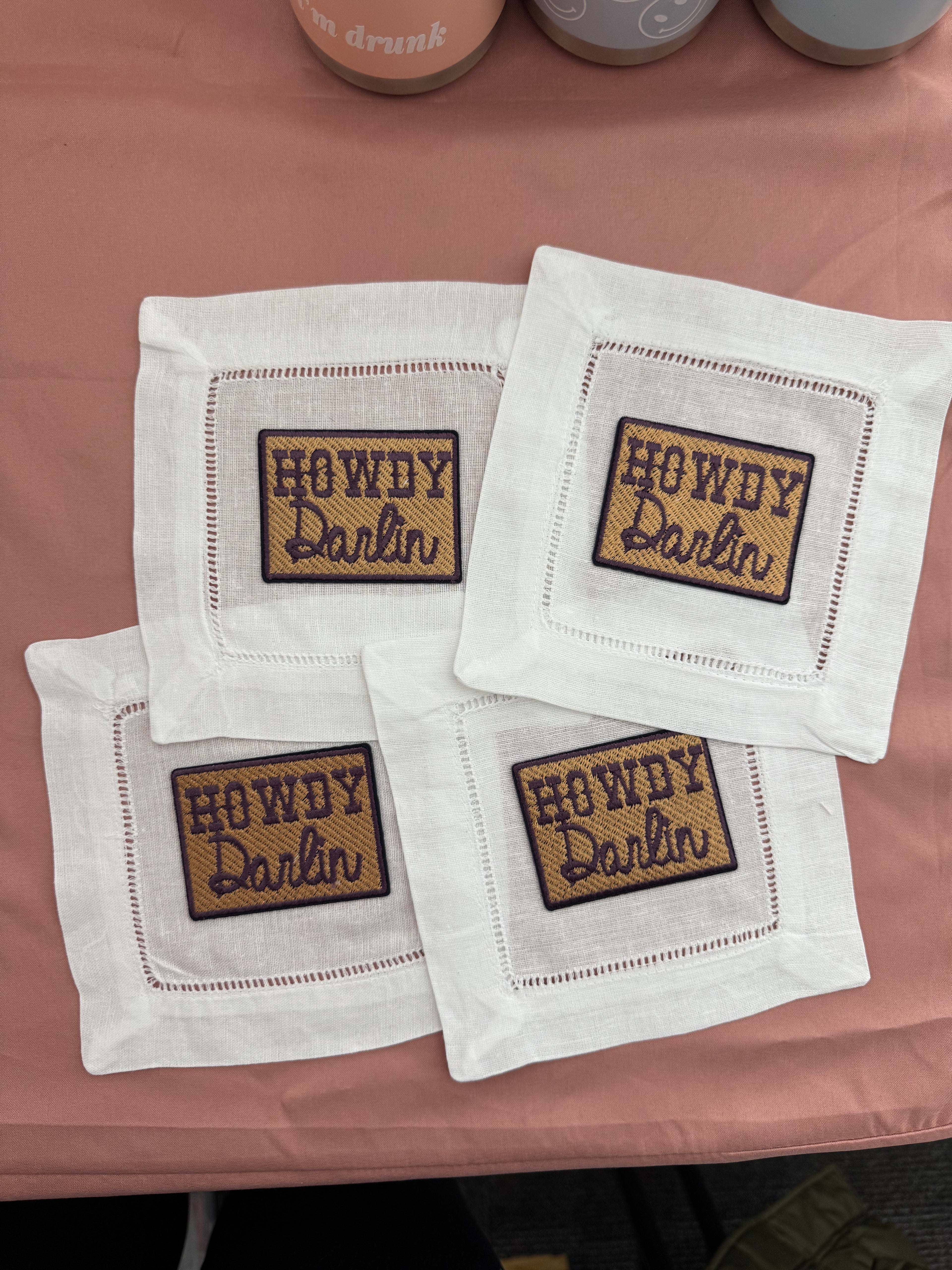 Set of 4 Cocktail Napkins - Ready to Ship