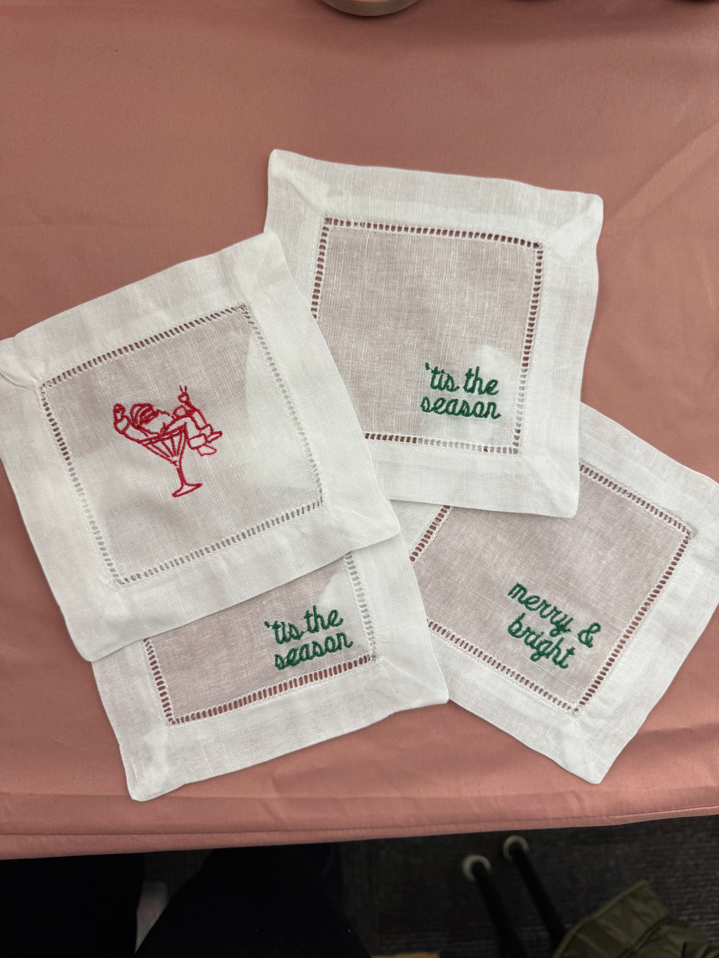 Set of 4 Cocktail Napkins - Ready to Ship
