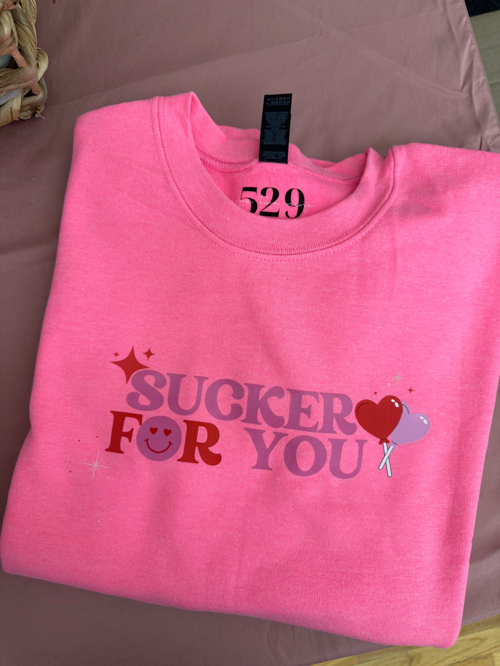 Valentine's Day Hot Pink Sweatshirts- 2026 Valentine's Day Collection
