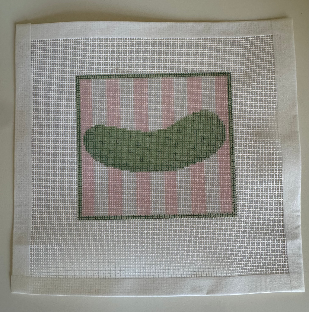 Pickle Stripes - 13 Mesh Needlepoint Canvas