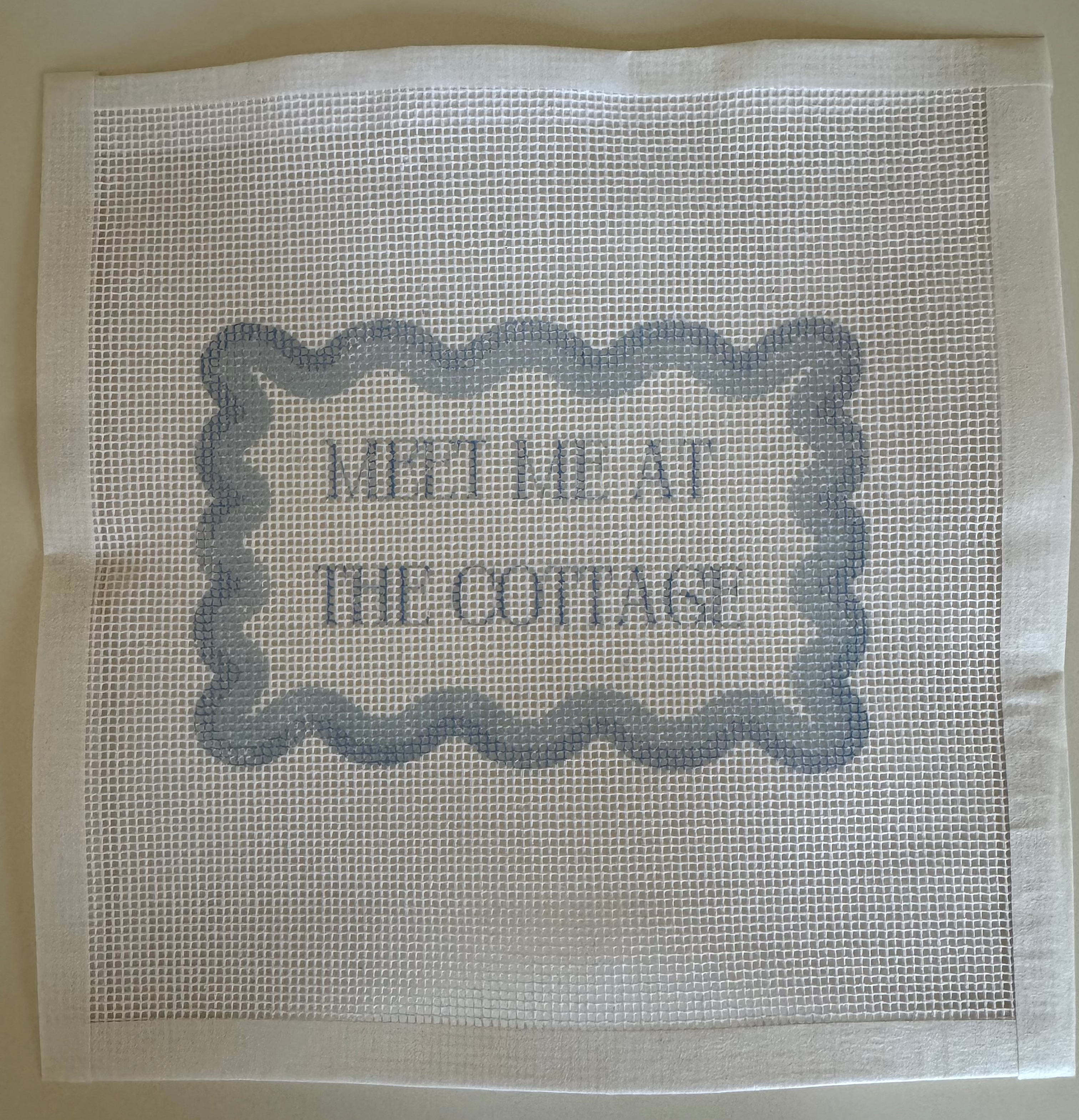 Meet Me at the Cottage - Heated Rivalry Inspired - 13 Mesh Needlepoint Canvas