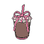 Iced Coffee Bow - Needlepoint Digital Download