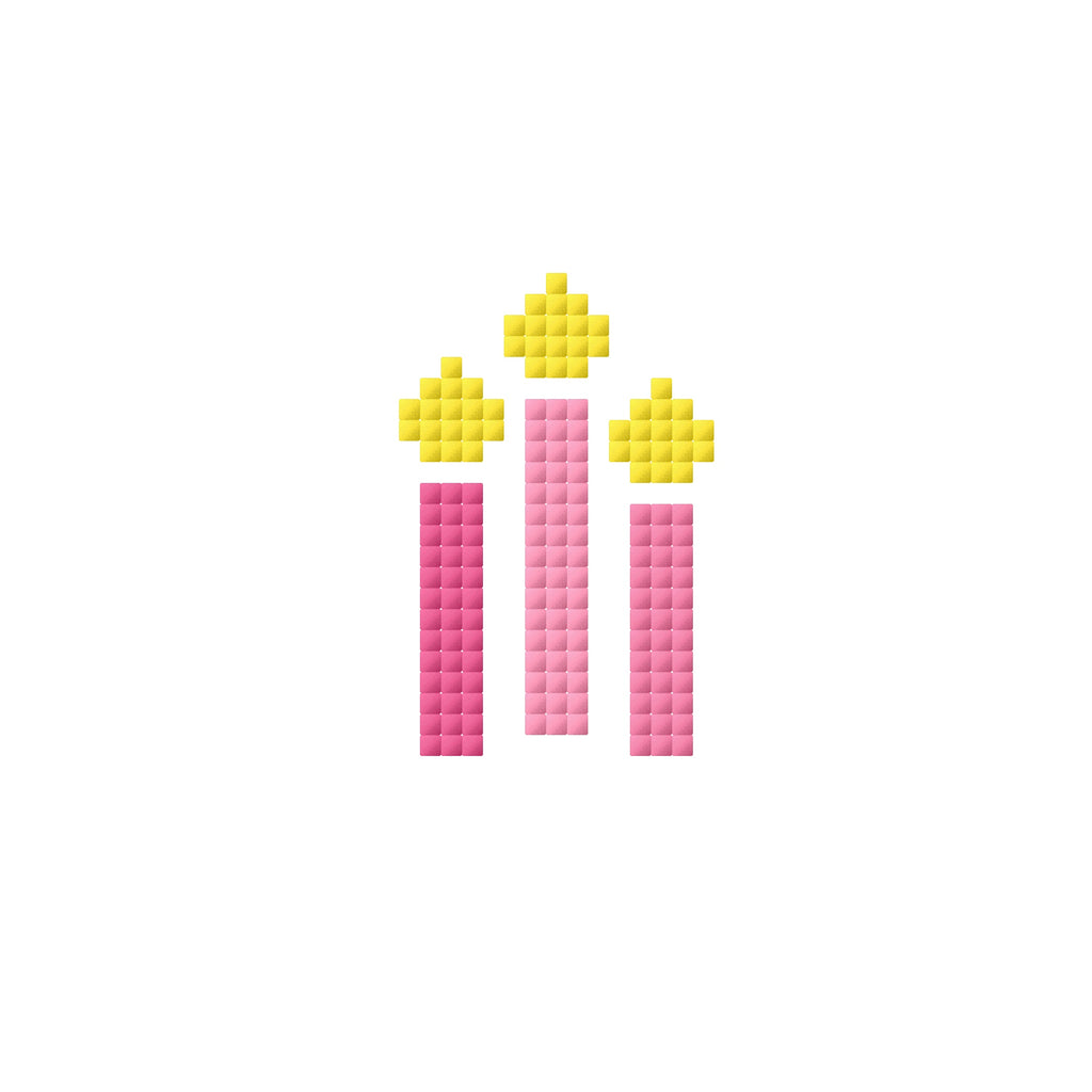 Pink Birthday Candles - Needlepoint Digital Download