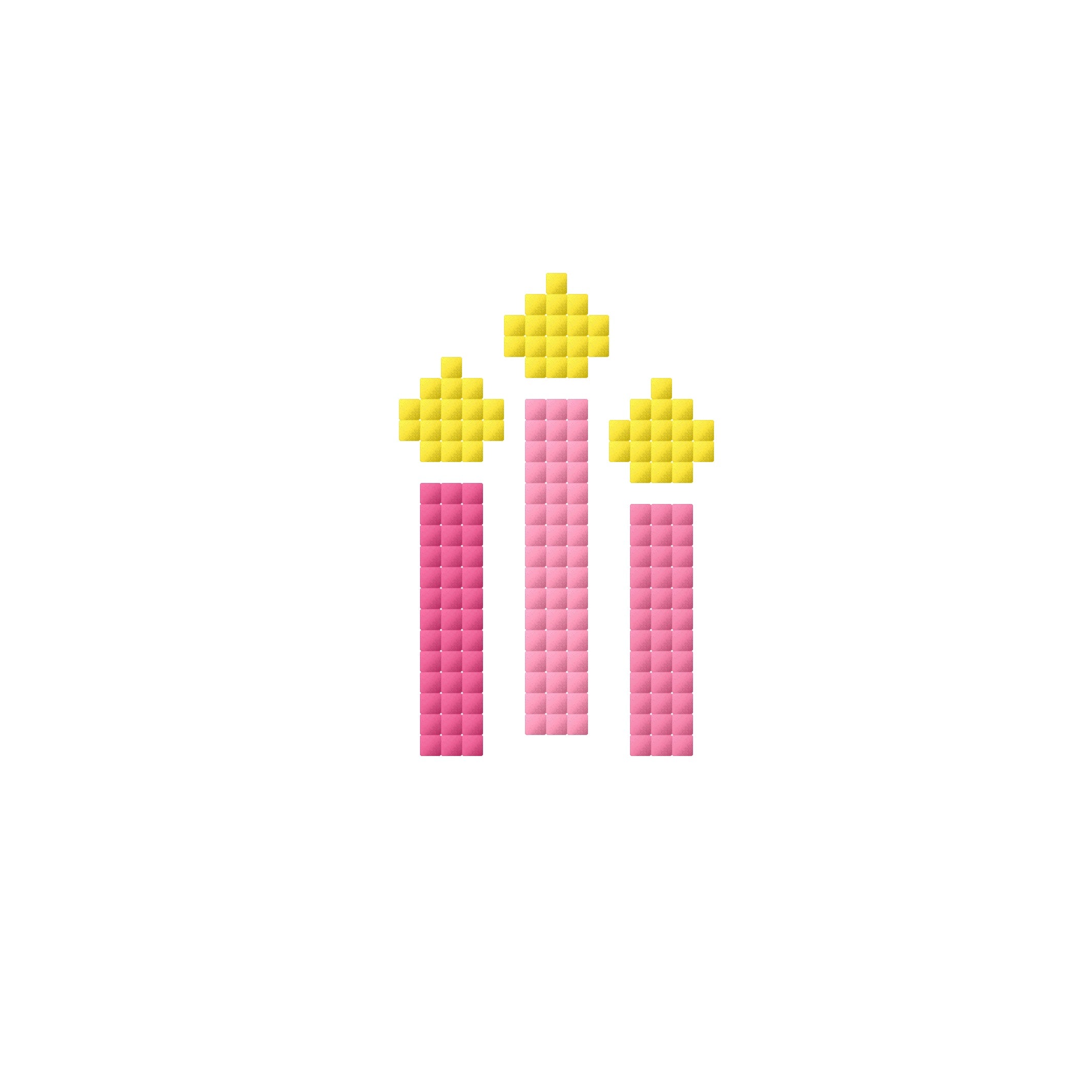 Pink Birthday Candles - Needlepoint Digital Download