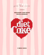 Diet Coke Heart - Needlepoint Digital Download