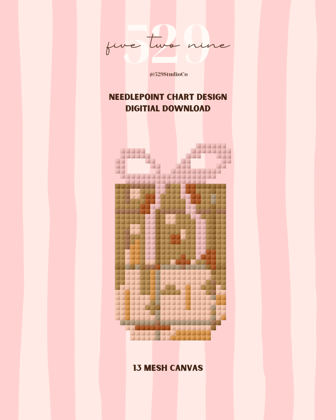 Iced Vanilla Latte - Needlepoint Digital Download