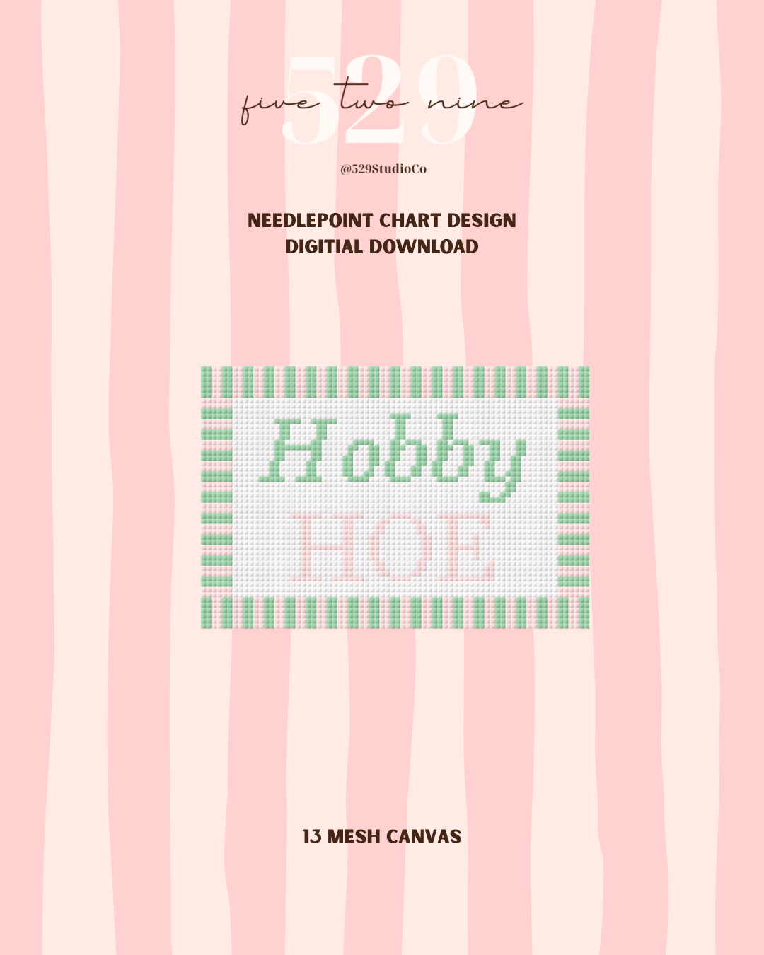 Hobby Hoe - Needlepoint Digital Download