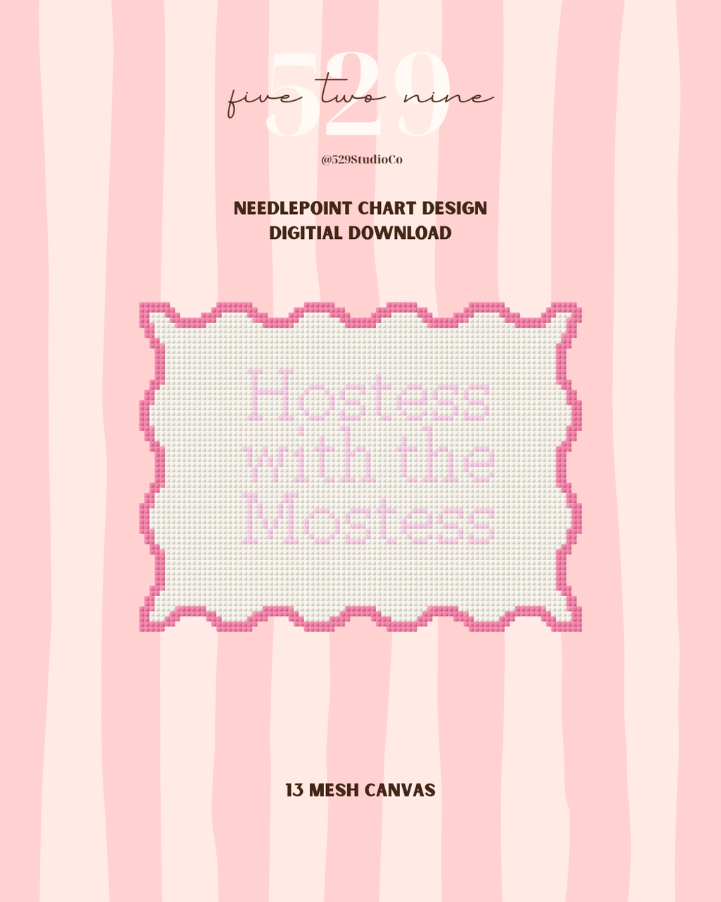Hostess with the Mostess - Needlepoint Digital Download