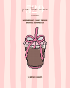 Iced Coffee Bow - Needlepoint Digital Download