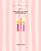 Pink Birthday Candles - Needlepoint Digital Download