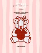 Valentine Teddy - Needlepoint Digital Download